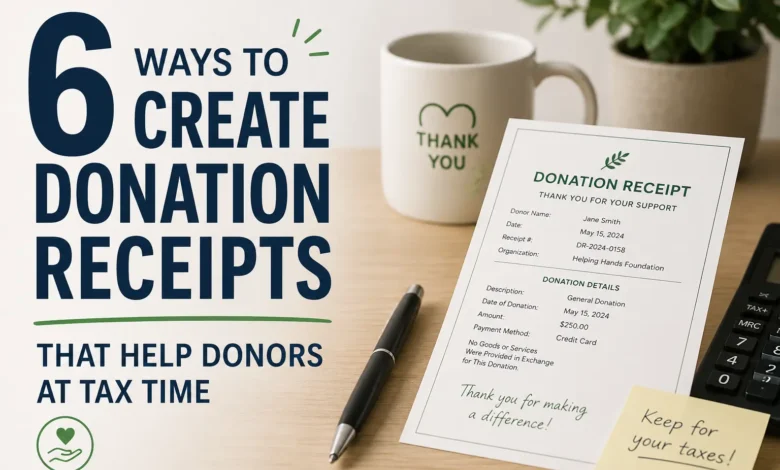 donation receipts