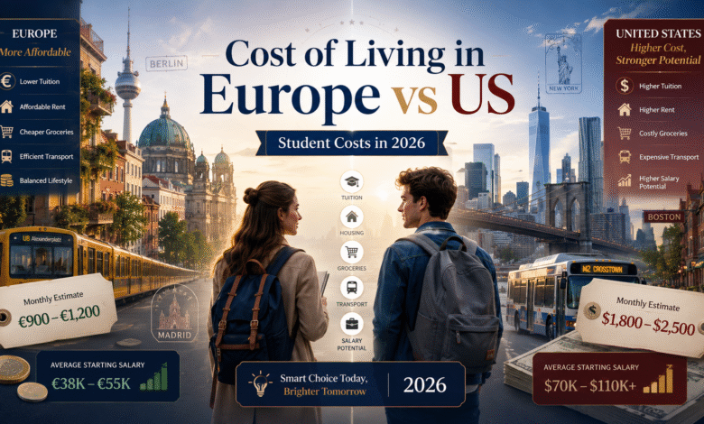cost of living in Europe vs US