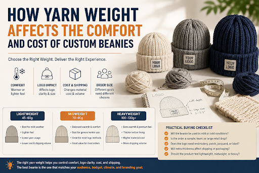 How Yarn Weight Affects the Comfort and Cost of Custom Beanies