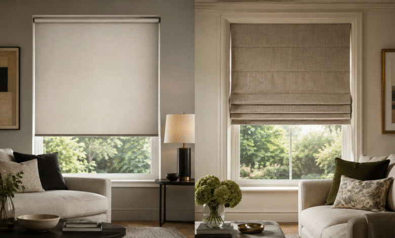 Roller Blinds vs Roman Blinds